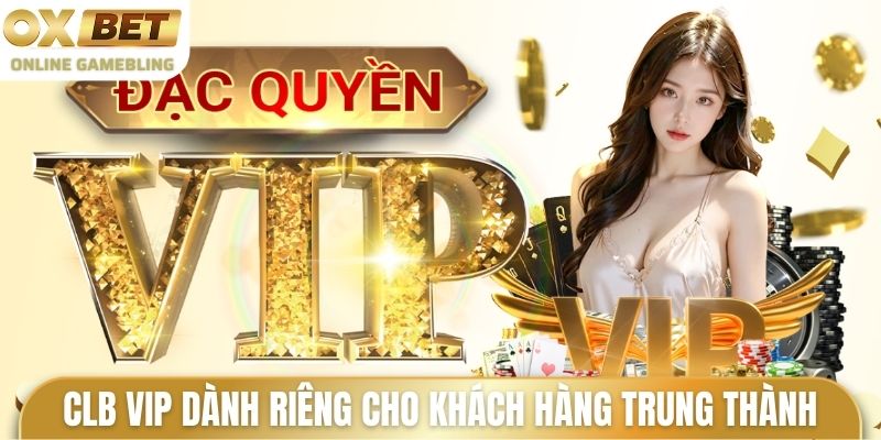CLB VIP OXBET dành riêng cho khách hàng trung thành