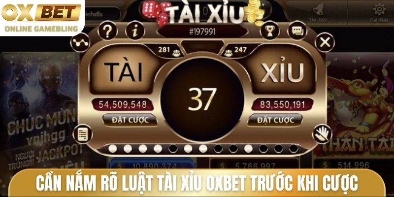 Tân thủ cần nắm rõ luật tài xỉu OXBET trước khi đặt cược
