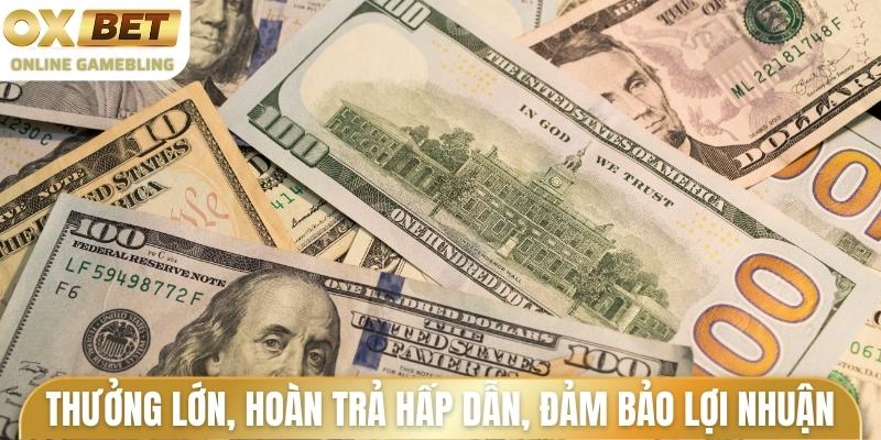 Thưởng lớn, hoàn trả hấp dẫn, đảm bảo lợi nhuận
